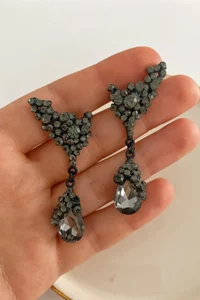 Glaren Smoke Color Damla Evening Gown Women Earrings - Image 2