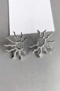 Glaren Güneş Silver Color Women Earrings - Image 2