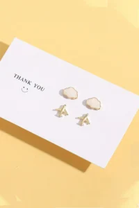 Glaren Minimal Airplane Themed Women Earrings Set