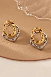 Glaren Two Color Design Women Earrings - Image 2