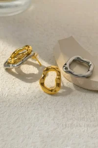 Glaren Two Color Design Women Earrings - Image 3