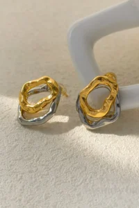 Glaren Two Color Design Women Earrings - Image 4
