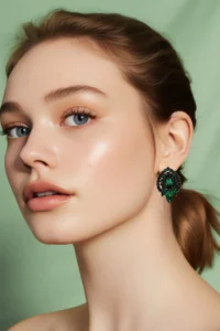 Glaren Green Cam Rocky Evening Gown Women Earrings - Image 3