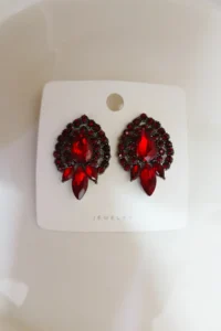 Glaren Red Cam Rocky Evening Gown Women Earrings - Image 4