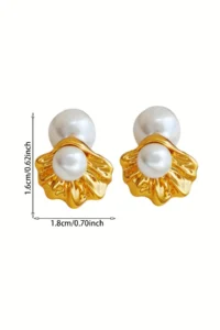 Glaren with bible Minimal Gold Color Women Earrings - Image 3