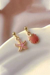 Glaren Sea Themed Dangling Navy Blue Women Earrings - Image 2