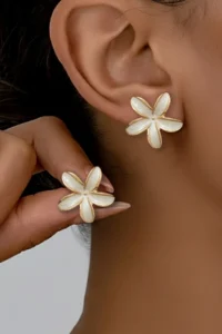 Glaren Small Flower Gold Color Women Earrings