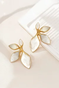 Glaren Mineli Yaprak Gold Color Women Earrings