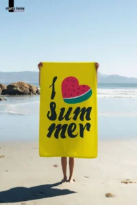 Marte Home I LOVE SUMMER Printed Colorful Beach Towel - Image 2