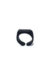 The Collection Men MATTE Black Adjustable Ring Set - Image 5