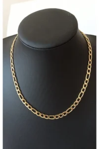 MagicStone Women Gold Flat chained Necklace - Image 2