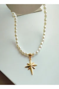 MagicStone North Star Detailed Pearl Necklace - Image 2