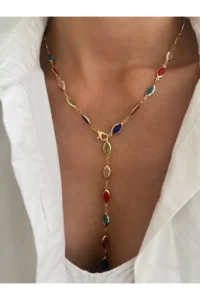 MagicStone Mekik Cam Rocky Y Necklace