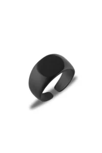 The Collection Men MATTE Black Adjustable Ring Set - Image 4