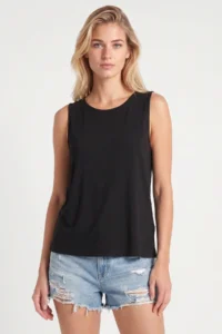 Lovelyİstanbul Pack of 3 Sleeveless Viscose Blouse  BLACK KHAKI ECRU - Image 5
