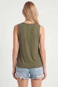 Lovelyİstanbul Pack of 3 Sleeveless Viscose Blouse  BLACK KHAKI ECRU - Image 7