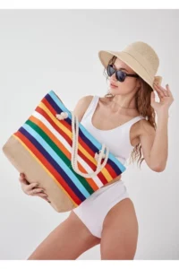 MENUSE ÇANTA Women Beach Bag Multicolored
