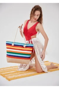 MENUSE ÇANTA Women Beach Bag Multicolored - Image 3