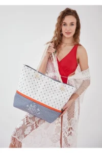 MENUSE ÇANTA Women Beach Bag (Zippered)-with anchor - Image 5