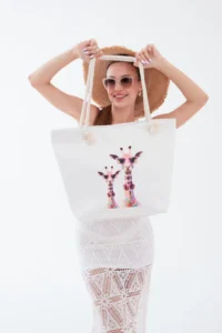 MENUSE ÇANTA Women's Beach Bag Patterned Beach Bag Daily Shoulder Bag - Image 3