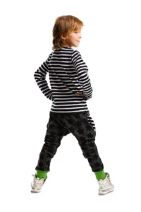 MSHB&G Pirate Head Striped Boy's Winter T-shirt Trousers Set - Image 2