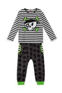 MSHB&G Pirate Head Striped Boy's Winter T-shirt Trousers Set - Image 3