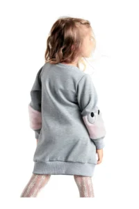 MSHB&G Gray Plush Kollu Girls' Dress - Image 2