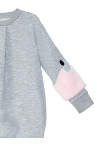 MSHB&G Gray Plush Kollu Girls' Dress - Image 5