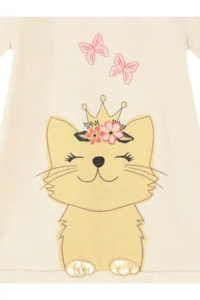 MSHB&G Cat Dream Cat Gold Dore Stringed Shiny Girl's Dress - Image 5