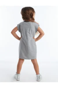 MSHB&G Gray Unicorn Sequin Embroidered Girls' Summer Dress - Image 2
