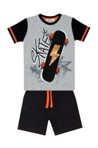 MSHB&G Thunder Changing Sequined Sequined Boys T-shirt Shorts Set - Image 3