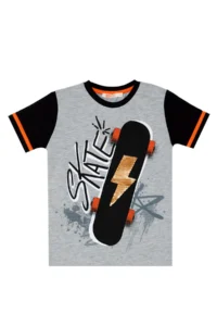 MSHB&G Thunder Changing Sequined Sequined Boys T-shirt Shorts Set - Image 5
