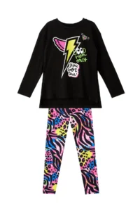 MSHB&G Winged Lightning Girls' T-Shirt Tunic Leggings Set - Image 3