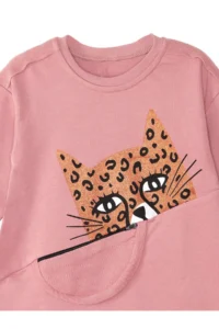 MSHB&G Pink Leopard with pocket Long Sleeve Girls' Dress - Image 5