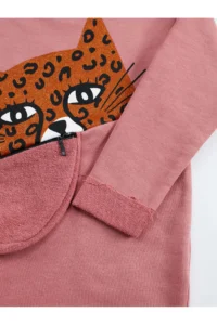 MSHB&G Pink Leopard with pocket Long Sleeve Girls' Dress - Image 6