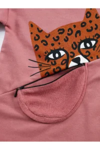 MSHB&G Pink Leopard with pocket Long Sleeve Girls' Dress - Image 7