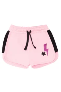 MSHB&G Rock Life Girl's Black Pink Summer Crop T-shirt Shorts Set - Image 7