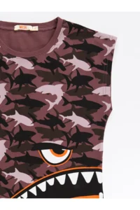 MSHB&G Monster Shark Boys' T-Shirt Capri Shorts Set - Image 6