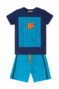MSHB&G Alfabe Boys' Summer Rahat T-Shirt Shorts Set - Image 3