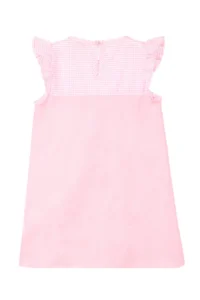 MSHB&G Winged Unicorn Plaid Girl's Frilly Summer Pink Dress - Image 4