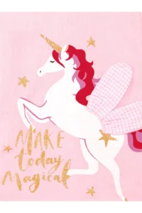 MSHB&G Winged Unicorn Plaid Girl's Frilly Summer Pink Dress - Image 5