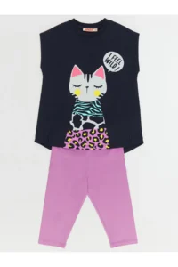 MSHB&G Kedili Lilac Girls' Summer T-Shirt Leggings Set - Image 3