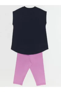 MSHB&G Kedili Lilac Girls' Summer T-Shirt Leggings Set - Image 4