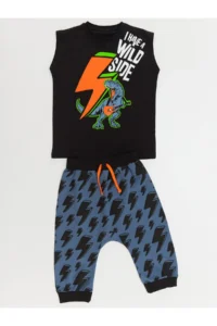 MSHB&G Lightning Dino Boys' T-Shirt Capri Shorts Set - Image 3
