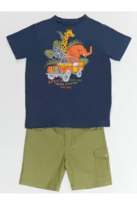 MSHB&G Safari Boys' T-Shirt Gabardine Shorts Set - Image 3