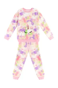 MSHB&G Unicorn Batik Patterned Kangaroo Pocket Girl's Tracksuit Set - Image 3