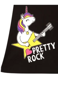 MSHB&G Unicorn Rock Girls' Black Summer Penye Dress - Image 5