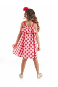 MSHB&G Polka Dot Frilly Girl's Pink Strappy Summer Dress - Image 2