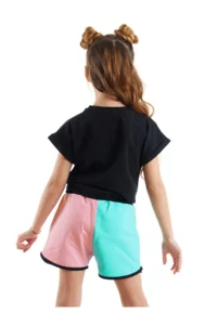 MSHB&G Colorful Star Girls' Summer T-Shirt Shorts Set - Image 2