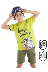 MSHB&G Motorcycle Tour Boy's Summer T-Shirt Shorts Set